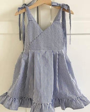 Striped tie bow dress