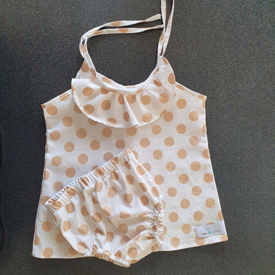 Bloomers set gold dots